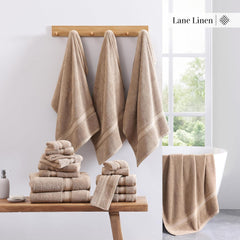 18 Piece 100% Cotton Towel Set 550GSM - Taupe