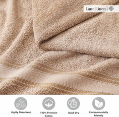 18 Piece 100% Cotton Towel Set 550GSM - Taupe