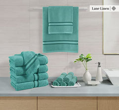 6 Piece Cotton Towel Set 550GSM - Teal