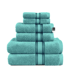 6 Piece Cotton Towel Set 550GSM - Teal