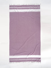 Set of 4 100% Cotton Chambray Turkish Beach Towels - Regal Orchid